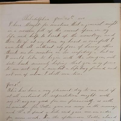 LOT 274: Dept. of the Interior 1890 Census with a Handwritten Journal From 1880s Philadelphia & More