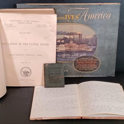 LOT 274: Dept. of the Interior 1890 Census with a Handwritten Journal From 1880s Philadelphia & More