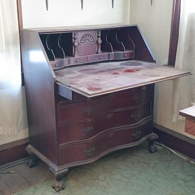 LOT 277: Chippendale-Style Secretary Desk