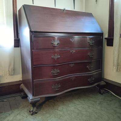 LOT 277: Chippendale-Style Secretary Desk