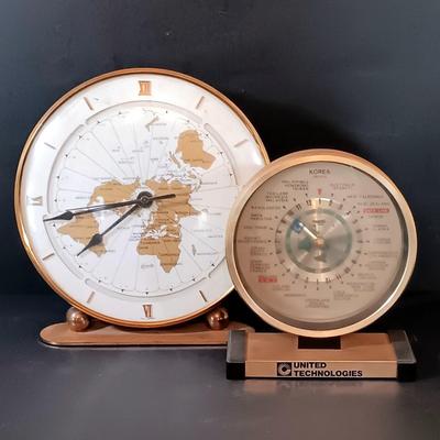 LOT 278: MCM Kundo World Clock & United Technologies Nova World Clock