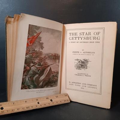 LOT 279: Personal Memoirs of Ulysses S. Grant 1885 Volumes I & II with Altsheler's The Star of Gettysburg 1915