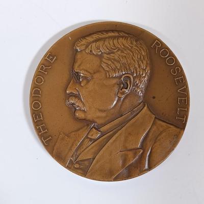 LOT 280: Set of (9) Metal Medallions- FDR, Calvin Coolidge, Warren Harding & More