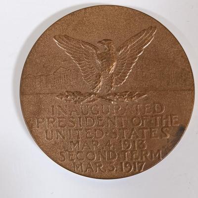 LOT 280: Set of (9) Metal Medallions- FDR, Calvin Coolidge, Warren Harding & More