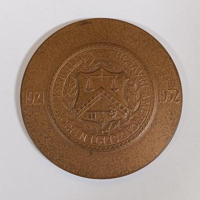 LOT 281: Set of (6) Metal Medallions- Alexander Hamilton, Ogden Mills, Albert Gallatin & More