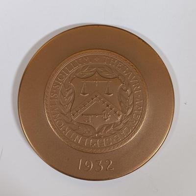 LOT 281: Set of (6) Metal Medallions- Alexander Hamilton, Ogden Mills, Albert Gallatin & More
