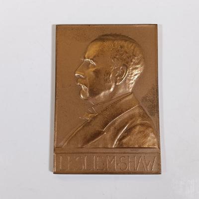 LOT 282: Set of (6) Metal Medallions- John G. Carlisle, George P. Schultz, Leslie M. Shaw & More