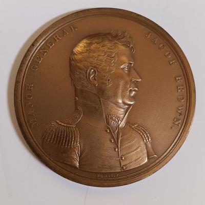 LOT 283: Set of (7) Metal Medallions- Major General Andrew Jackson, Zachary Taylor, Jacob Brown & More