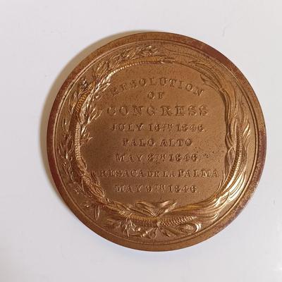LOT 283: Set of (7) Metal Medallions- Major General Andrew Jackson, Zachary Taylor, Jacob Brown & More