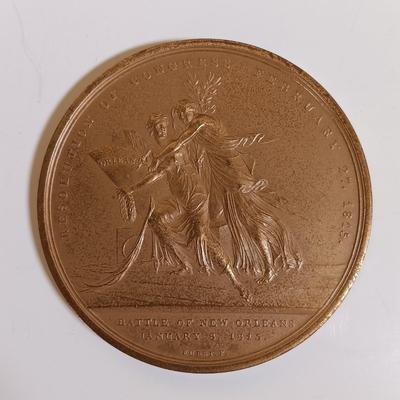LOT 283: Set of (7) Metal Medallions- Major General Andrew Jackson, Zachary Taylor, Jacob Brown & More