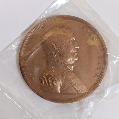LOT 283: Set of (7) Metal Medallions- Major General Andrew Jackson, Zachary Taylor, Jacob Brown & More