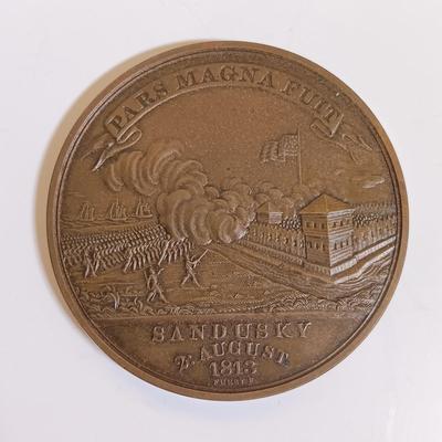 LOT 284: Set of (6) Metal Medallions- Carter Glass, James A. Baker III, George Washington & More