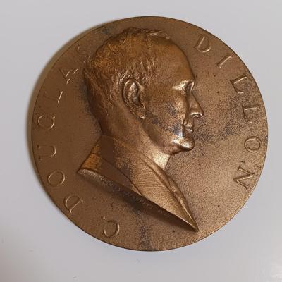 LOT 285: Set of (6) Metal Medallions- Henry H. Fowler, Joseph W. Barr & More