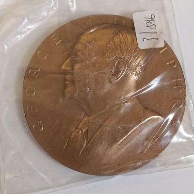 LOT 285: Set of (6) Metal Medallions- Henry H. Fowler, Joseph W. Barr & More