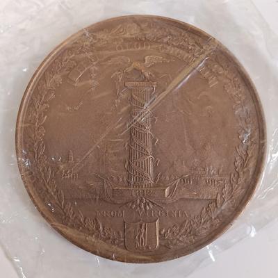 LOT 286: Set of (6) Metal Medallions- George Washington, Winfield Scott, James Miller & More