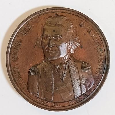 LOT 287: Set of (8) Metal Medallions- Arrival of the English Army in Egypt, Boston, Mass. Evacuation Day & More