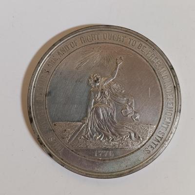 LOT 288: Set of (6) Metal Medallions- Lorraine France, Hundredth Anniversary of American Independence & More
