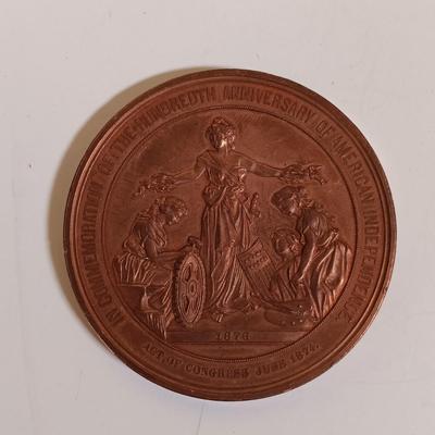 LOT 288: Set of (6) Metal Medallions- Lorraine France, Hundredth Anniversary of American Independence & More
