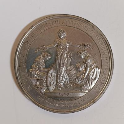 LOT 288: Set of (6) Metal Medallions- Lorraine France, Hundredth Anniversary of American Independence & More