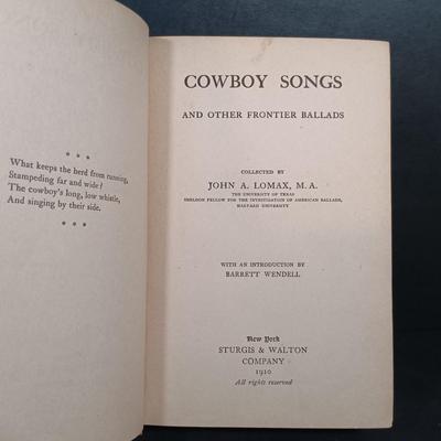 LOT 290: P.F. Collier 1930s Zane Grey Novels w/ Lomax' 1910 Cowboy Songs & More