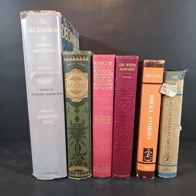 LOT 293: Rockwell Kent Illustrated 1949 The Decameron, Porter & Coetes' Ivanhoe, King or Knave 1889 & More