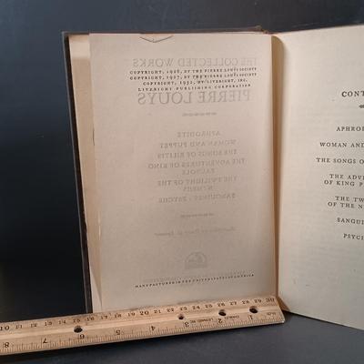 LOT 294: Privately Printed 1930 Casanova's Memoirs and The Adventures of King Pausole w/ The Collected Works of Pierre Louÿs 1932