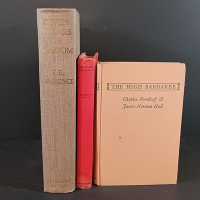 LOT 295: T.E. Lawrence' 1935 Seven Pillars of Wisdom, Pease' Shanghai Passage 1929 & The High Barbaree 1945
