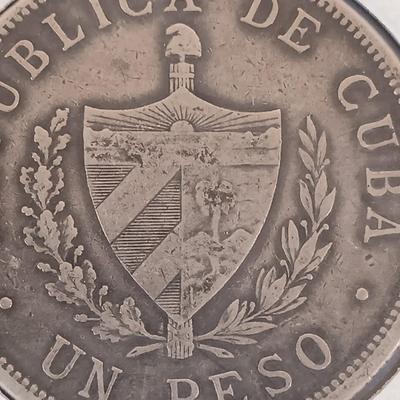 LOT 325: 1897 Cuba 1 Peso Coin & 1915 Cuba 1 Peso Coin
