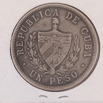 LOT 325: 1897 Cuba 1 Peso Coin & 1915 Cuba 1 Peso Coin