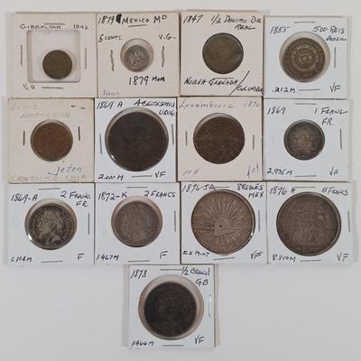 LOT 329: Set of (13) Antique Foreign Coins