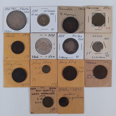 LOT 331: Set of (14) Antique Foreign Coins