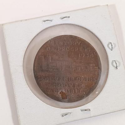 LOT 335: Hoover Exhibit Souvenir Coin, International Harvester Co. Coin & Booker T. Washington Coin