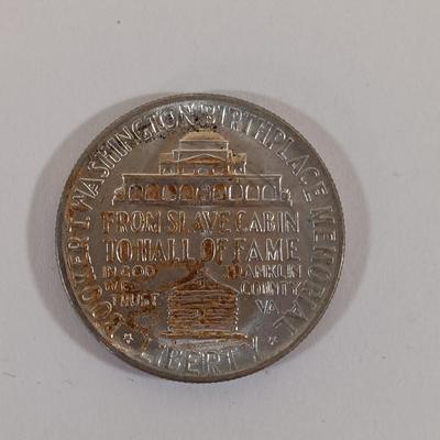 LOT 335: Hoover Exhibit Souvenir Coin, International Harvester Co. Coin & Booker T. Washington Coin