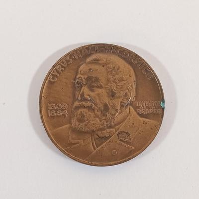 LOT 335: Hoover Exhibit Souvenir Coin, International Harvester Co. Coin & Booker T. Washington Coin
