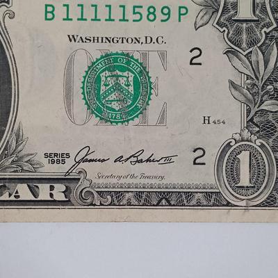 LOT 340: 1862 Richmond, Virginia Confederate Note with $2 Bill silver certificate + more L@@K at repeating serial numbers !