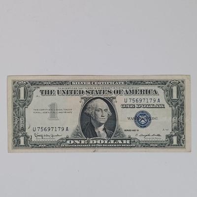 LOT 340: 1862 Richmond, Virginia Confederate Note with $2 Bill silver certificate + more L@@K at repeating serial numbers !