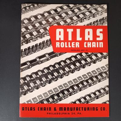 LOT 345: Atlas 200 Roller Chain with Vintage Catalogs