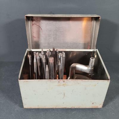 LOT 346: Clockmakers Clock Movement Test Stand w/ Staking Tool Set