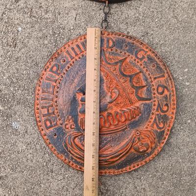 LOT 351: Set of (2) Vintage Medieval Spanish Coin Wall Art