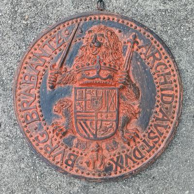 LOT 351: Set of (2) Vintage Medieval Spanish Coin Wall Art