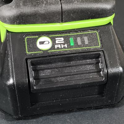 LOT 412: Greenworks 1/2" Brushless Drill Driver, 1/4" Brushless Impact Drill, 24V Batteries and Charger & Drill Bits Set