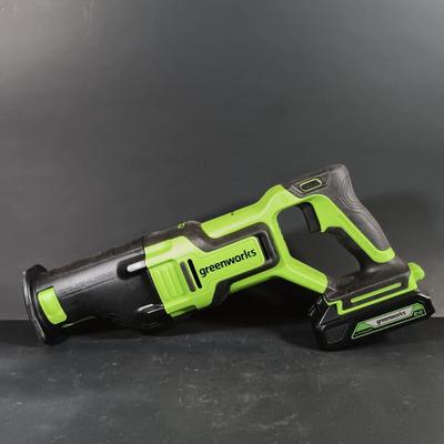 LOT 413: Greenworks 24V Reciprocating Saw with Battery and Charger