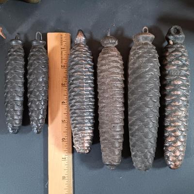 LOT 415: Large Collection of Clock Parts - Weights, Springs, Pendulums, Hands & More