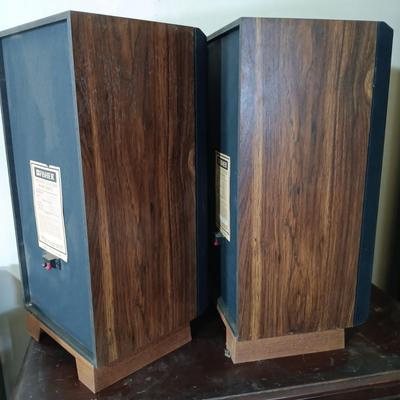 LOT 416: Fisher RA-135 Cabinet, CA-59 Stereo Amplifier, FM-54 Tuner and MT-35(C) Turntable w/ Panasonic and Fisher Speakers