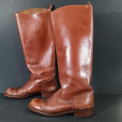 LOT 420: Vintage Harley Davidson 95354 Leather Boots, Gimbels French-Made Elastomere Leather Riding Boots & Double-H Leatger Engineer...