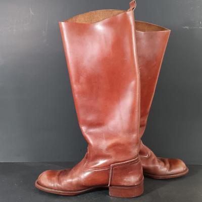 LOT 420: Vintage Harley Davidson 95354 Leather Boots, Gimbels French-Made Elastomere Leather Riding Boots & Double-H Leatger Engineer...