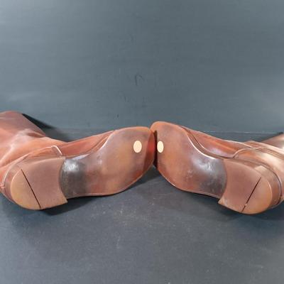 LOT 420: Vintage Harley Davidson 95354 Leather Boots, Gimbels French-Made Elastomere Leather Riding Boots & Double-H Leatger Engineer...