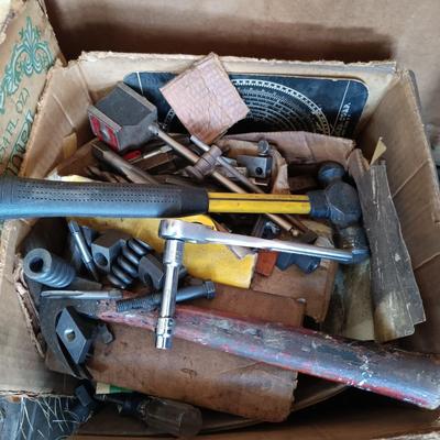 LOT 424: Basement Finds- Large Collection of Topls, Machinist Lathe Cutting Bits, Drill Bits & More