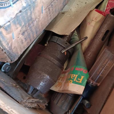 LOT 424: Basement Finds- Large Collection of Topls, Machinist Lathe Cutting Bits, Drill Bits & More