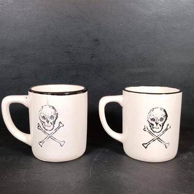 LOT 426: Vintage Japan Made Poison Mugs, Mustache Mug & Books